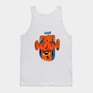 Orange Blue Strange King Pierre Tank Top